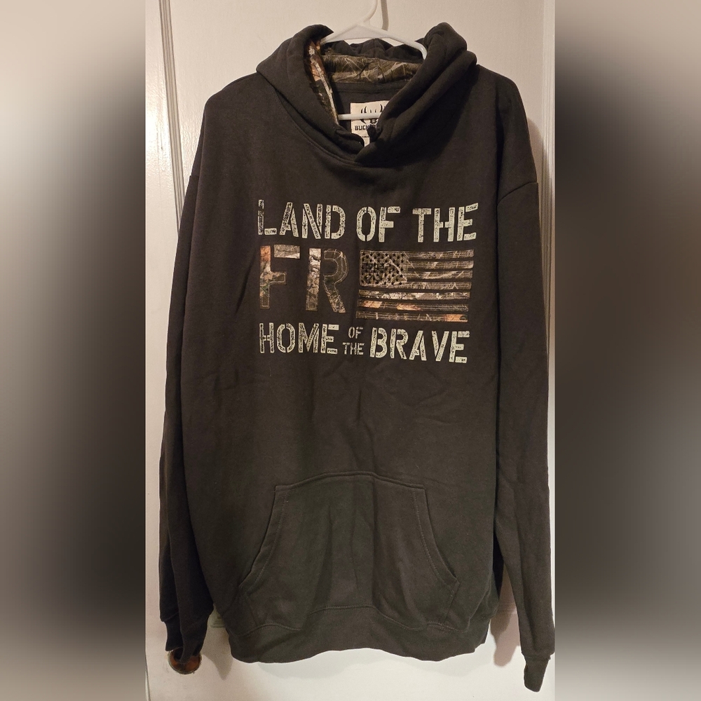 Realtree Gray Hoodie with Camouflage Lining